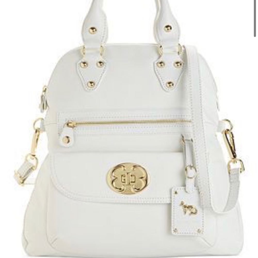 Emma Fox white fold over crossbody handbag